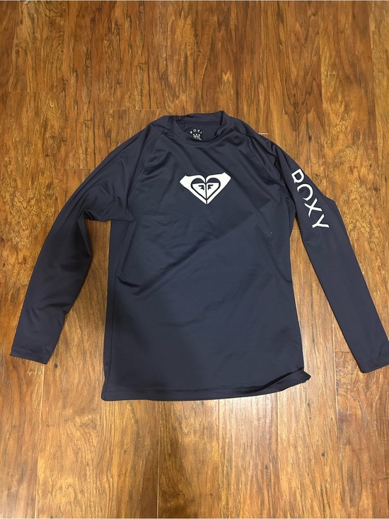 Roxy Other - Roxy Women’s Navy Blue Long Sleeve Rash Guard with White Logo